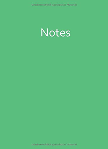 Notizbuch - A4 - Mint Green: Notes - grün - liniert Notizbuch - A4 - Mint Green: Notes - grün - liniert