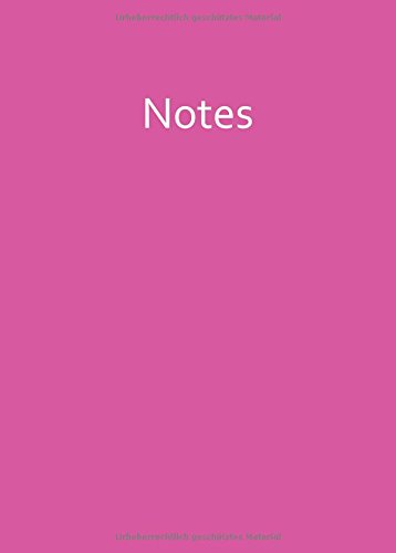 Notizbuch - A4 - PINK: Notes - liniert - rosa