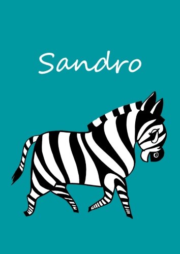 Sandro - Notebook / diary / coloring book - DIN A4 - Zebra - blank