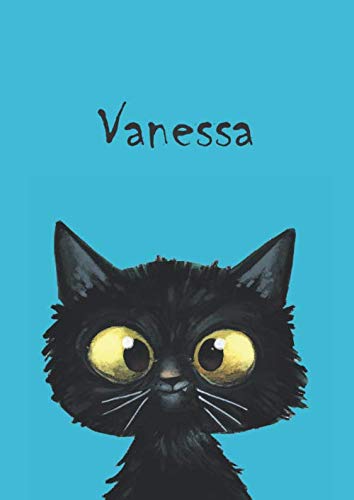 Vanessa: Katze - Notizbuch / Malbuch - DIN A4 - blanko - glänzendes Coverfinish von Independently published