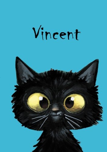 Vincent - Katzen-Malbuch / Notizbuch / Tagebuch - A5 - blanko