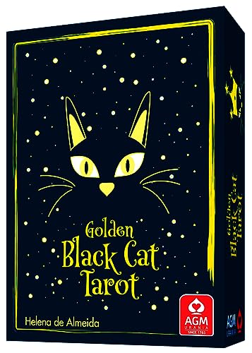 Golden Black Cat Tarot - High quality slip lid box with gold foil: 78 cards with gold print and booklet Golden Black Cat Tarot - High quality slip lid box with gold foil: 78 cards with gold print and booklet
