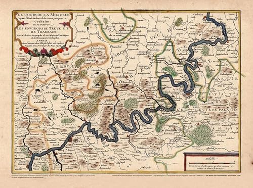 Historische Karte: Die MOSEL 1703 von Grevenmacher bis Cochem von Verlag Rockstuhl