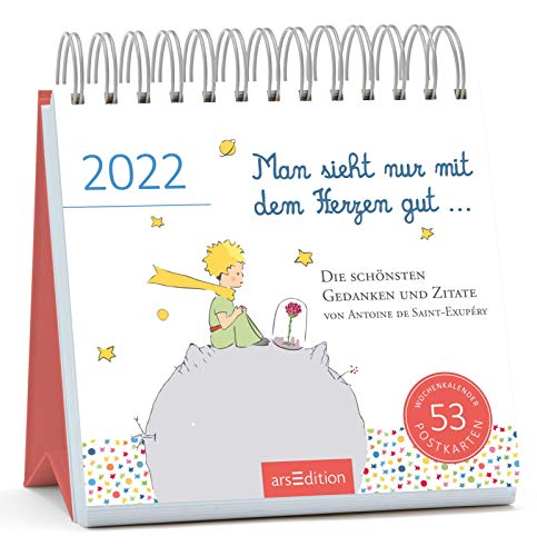 Postkartenkalender Man sieht nur mit dem Herzen gut ... 2022