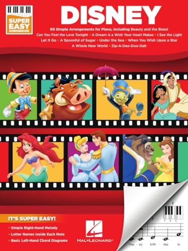 Disney Super Easy Songbook: 60 Simple Arrangements for Piano von HAL LEONARD