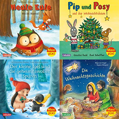 Maxi-Pixi-4er-Set 104: Bilderbuchwinter (4x1 Exemplar): 4 Minibücher für Kinder ab 3 Jahren über die Adventszeit und Weihnachten (104) von Carlsen
