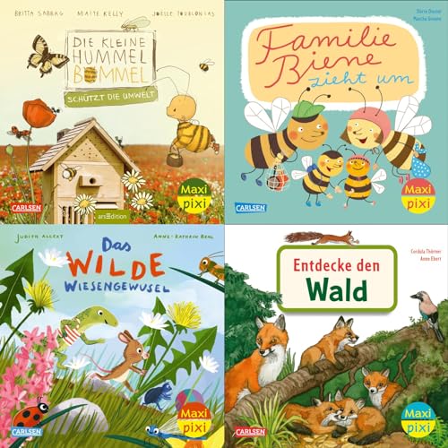 Maxi-Pixi-4er-Set 111: Meine Natur-Bilderbücher (4x1 Exemplar): 4 Minibücher für Kinder ab 3 Jahren rund um Natur und Umwelt (111) von Carlsen