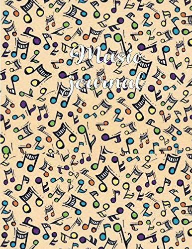 Music journal: (Diary, Notebook), Music Manuscript Paper / Notebook for Musicians / Staff Paper / Composition Books Gifts
