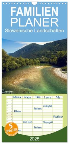 Familienplaner 2025 - Slowenische Landschaften mit 5 Spalten (Wandkalender, 21 cm x 45 cm), CALVENDO von CALVENDO