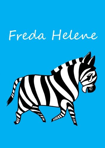 Malbuch/Notizbuch/Tagebuch - Freda Helene: DIN A4 - blanko - Zebra