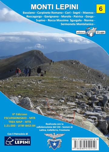 Monti Lepini. 6 MTB con carta escursionistica von Il Lupo