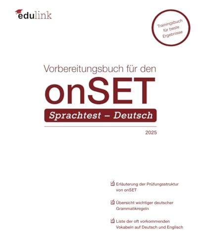 Vorbereitungsbuch für den onSET Sprachtest – Deutsch Vorbereitungsbuch für den onSET Sprachtest – Deutsch