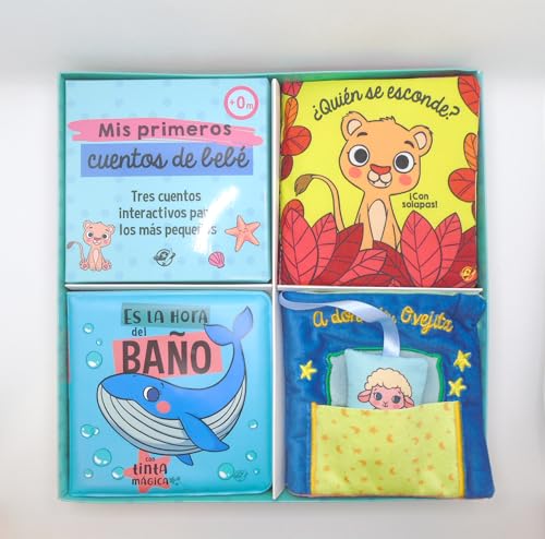 Mis primeros cuentos de bebé - Tres cuentos interactivos para los más pequeños: ¡Un libro de tela con solapas, un libro de tela con un juguete y un ... tinta mágica! (Cuentos para bebés, Band 6) von Editorial el Pirata
