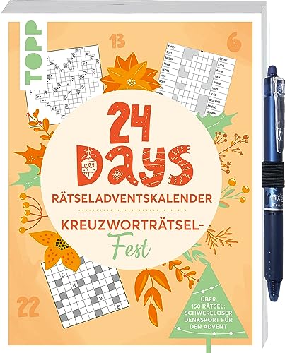 24 DAYS RÄTSELADVENTSKALENDER – Kreuzworträtsel-Fest: Über 150 Rätsel: Schwereloser Denksport für den Advent. Direkt losrätseln mit FriXion Clicker von PILOT – dem radierbaren Tintenroller! 24 DAYS RÄTSELADVENTSKALENDER – Kreuzworträtsel-Fest: Über 150 Rätsel: Schwereloser Denksport für den Advent. Direkt losrätseln mit FriXion Clicker von PILOT – dem radierbaren Tintenroller!