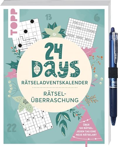 24 DAYS RÄTSELADVENTSKALENDER – Rätselüberraschung: Jeden Tag eine neue Rätsel-Art kennenlernen! Durch den Advent mit über 120 Logikrätseln. Mit Stift. Für Fans von Sudoku und Denksport 24 DAYS RÄTSELADVENTSKALENDER – Rätselüberraschung: Jeden Tag eine neue Rätsel-Art kennenlernen! Durch den Advent mit über 120 Logikrätseln. Mit Stift. Für Fans von Sudoku und Denksport