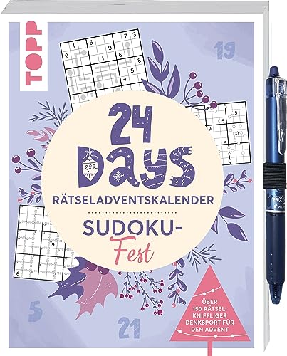 24 DAYS RÄTSELADVENTSKALENDER – Sudoku-Fest: Über 150 Rätsel: Kniffliger Denksport für den Advent. Direkt losrätseln mit FriXion Clicker von PILOT – dem radierbaren Tintenroller! von Frech