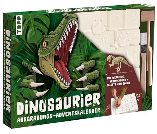 Dinosaurier - Der Ausgrabungs-Adventskalender. 24 coole Überraschungen zum Ausgraben und Entdecken: Große Ausgrabungsplatte mit 24 Überraschungen. Mit Werkzeug und Anleitungsbuch Dinosaurier - Der Ausgrabungs-Adventskalender. 24 coole Überraschungen zum Ausgraben und Entdecken: Große Ausgrabungsplatte mit 24 Überraschungen. Mit Werkzeug und Anleitungsbuch