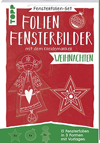 Fensterfolien-Set - Folien-Fensterbilder mit dem Kreidemarker - Weihnachten: 15 Fensterfolien zum Bemalen in 3 Formen mit Vorlagen in Originalgröße Fensterfolien-Set - Folien-Fensterbilder mit dem Kreidemarker - Weihnachten: 15 Fensterfolien zum Bemalen in 3 Formen mit Vorlagen in Originalgröße