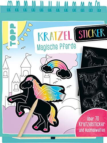 Kratzel-Sticker Magische Pferde, m. Holz-Kratzstift: Über 70 Kratzelsticker und Ausmalwelten Kratzel-Sticker Magische Pferde, m. Holz-Kratzstift: Über 70 Kratzelsticker und Ausmalwelten