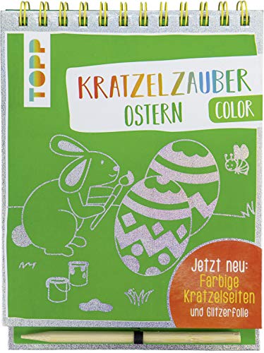 Kratzelzauber Color Ostern: Jetzt neu: Farbige Kratzelseiten und Glitzerfolie von Frech