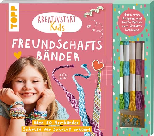 Kreativstart Kids Freundschaftsbänder. Anleitungsbuch und Material: über 50 Armbänder Schritt für Schritt erklärt. Garn zum Knüpfen und bunte Perlen zum Sofort-Loslegen Kreativstart Kids Freundschaftsbänder. Anleitungsbuch und Material: über 50 Armbänder Schritt für Schritt erklärt. Garn zum Knüpfen und bunte Perlen zum Sofort-Loslegen