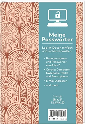 Meine Passwörter. Ein Eintragebuch für Ihre Zugangsdaten, das man einfach in seinem Bücherregal verstecken kann: Log-in-Daten sicher verwalten. Für Webseiten, Handy-Daten, Internet-Zugänge Meine Passwörter. Ein Eintragebuch für Ihre Zugangsdaten, das man einfach in seinem Bücherregal verstecken kann: Log-in-Daten sicher verwalten. Für Webseiten, Handy-Daten, Internet-Zugänge