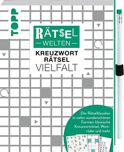 Rätselwelten – Kreuzworträtsel Vielfalt | Der Rätselklassiker in vielen wunderschönen Formen: klassische Kreuzworträtsel, Worträder und mehr: Inkl. farbig passendem Stift zum direkt Losrätseln von Frech