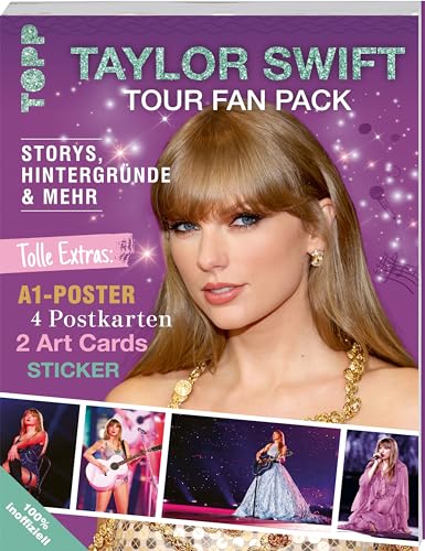 Taylor Swift Tour Fan Pack. 100% inoffiziell: Storys, Hintergründe & mehr. Tolle Extras: A1-Wendeposter, 4 Postkarten, 2 Art Cards, Sticker von Frech