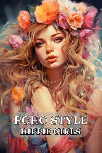 Boho Style Hippie Girls For Adult: Beautiful Models Wearing Bohemian Chic Clothing & Flowers