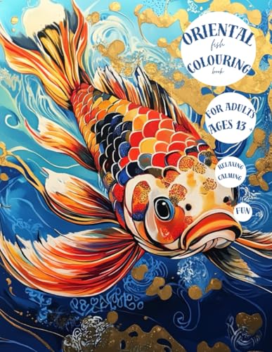 Oriental Fish colouring book von Independently published