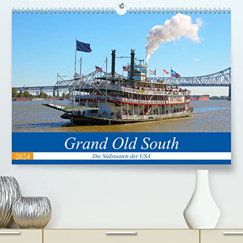 Grand Old South - Die Südstaaten der USA (hochwertiger Premium Wandkalender 2024 DIN A2 quer), Kunstdruck in Hochglanz