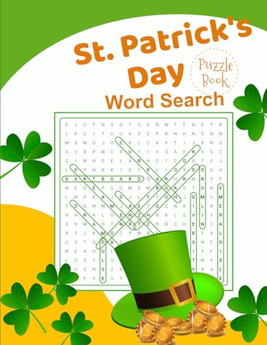 St. Patrick's Day Puzzle Coloring Book For kids: Word Search Puzzle Book with Solutions von Independently published