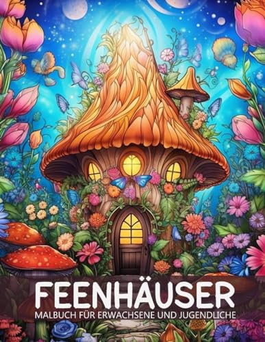 Feenhäuser Malbuch für Erwachsene: Feenhäuser Ausmalbuch für Erwachsene | Ein Fantasy-Malbuch mit einer wunderschönen Sammlung magischer Feenhäuse von Independently published