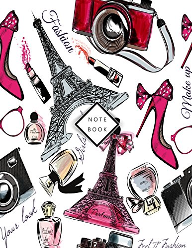 Notebook: Fashion in paris cover and Lined pages, Extra large (8.5 x 11) inches, 110 pages, White paper (Fashion in paris notebook, Band 1)