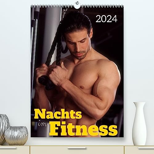 Nachts im Fitness (hochwertiger Premium Wandkalender 2024 DIN A2 hoch), Kunstdruck in Hochglanz