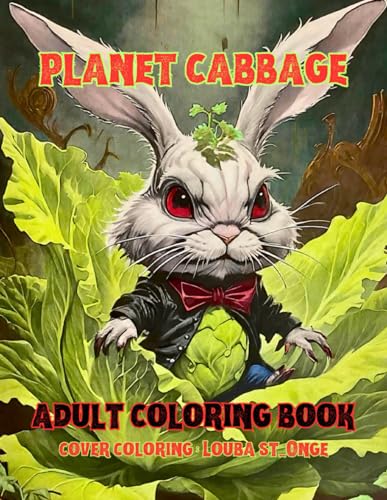 PLANET CABBAGE: adult grayscale coloring book von Independently published