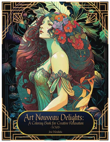 Art Nouveau Delights: A Coloring Book for Creative Relaxation: Discover the Beauty of Art Nouveau with over 30 Intricate Designs to Color for adult relaxation.