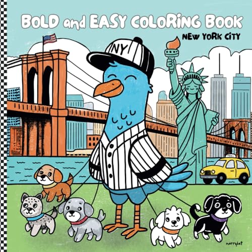 New York City Coloring Book: Stress-Free Bold & Easy Coloring Fun for Adults and Kids von Independently published