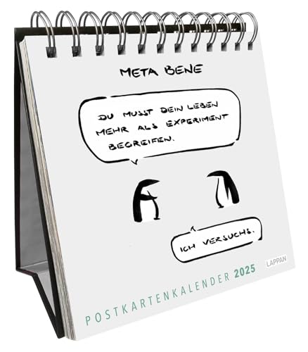 meta bene Postkartenkalender 2025: Tischkalender mit 53 Postkarten