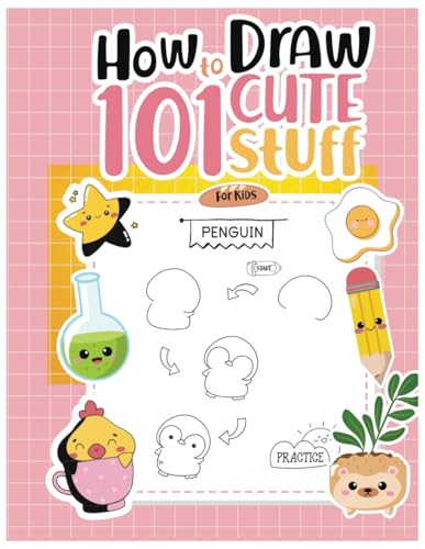 Drawing Made Easy for Kids: 101 Cute Animals, Gifts, and Cool Stuff to Sketch: Step-by-Step Guide Book For Drawing Animals, ,Mushroom, Spaceship and more Drawing Made Easy for Kids: 101 Cute Animals, Gifts, and Cool Stuff to Sketch: Step-by-Step Guide Book For Drawing Animals, ,Mushroom, Spaceship and more von Independently published