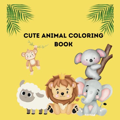cute animal colouring book: educational colouring book with animals von Independently published