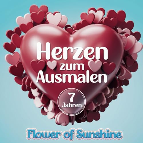 Herzen zum Ausmalen XL Malbuch mit 68 Seiten von Independently published