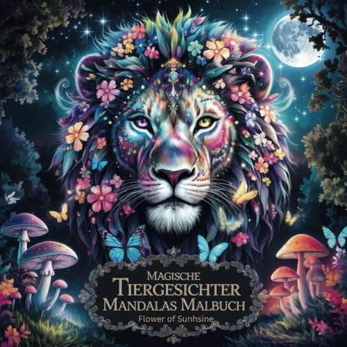 Magische Tiergesichter Mandala Malbuch von Independently published