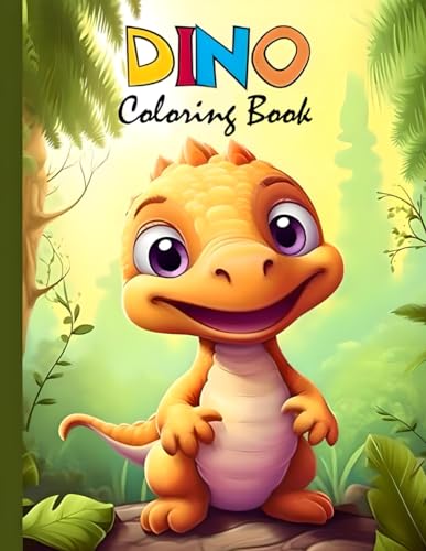 Dino coloring book: A creative journey back in time to the age of dinosaurs FOR CHILDREN aged 4 - 7 years