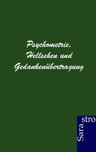 Psychometrie Hellsehen und Gedankenübertragung von Salzwasser-Verlag