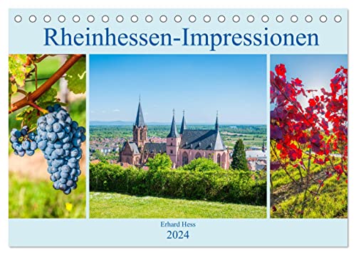 Rheinhessen-Impressionen (Tischkalender 2024 DIN A5 quer), CALVENDO Monatskalender von CALVENDO
