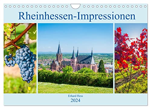 Rheinhessen-Impressionen (Wandkalender 2024 DIN A4 quer), CALVENDO Monatskalender