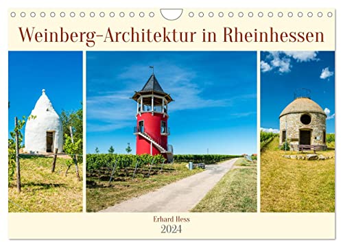 Weinberg-Architektur in Rheinhessen (Wandkalender 2024 DIN A4 quer), CALVENDO Monatskalender von CALVENDO