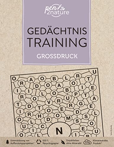 Gedächtnistraining Großdruck: pen2nature: 100 % Recyclingpapier - klimaneutrale Produktion - unterstützt Aufforstungsprojekte (pen2nature books)