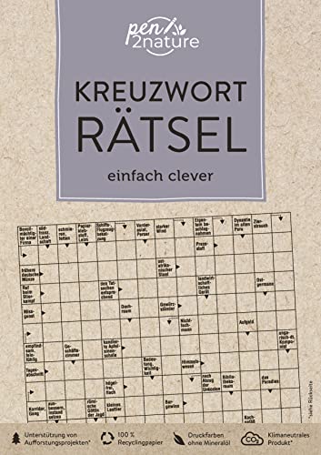 Kreuzworträtsel einfach clever: pen2nature: 100 % Recyclingpapier - klimaneutrale Produktion - unterstützt Aufforstungsprojekte (pen2nature books) von Naumann & Goebel Verlagsgesellschaft mbH